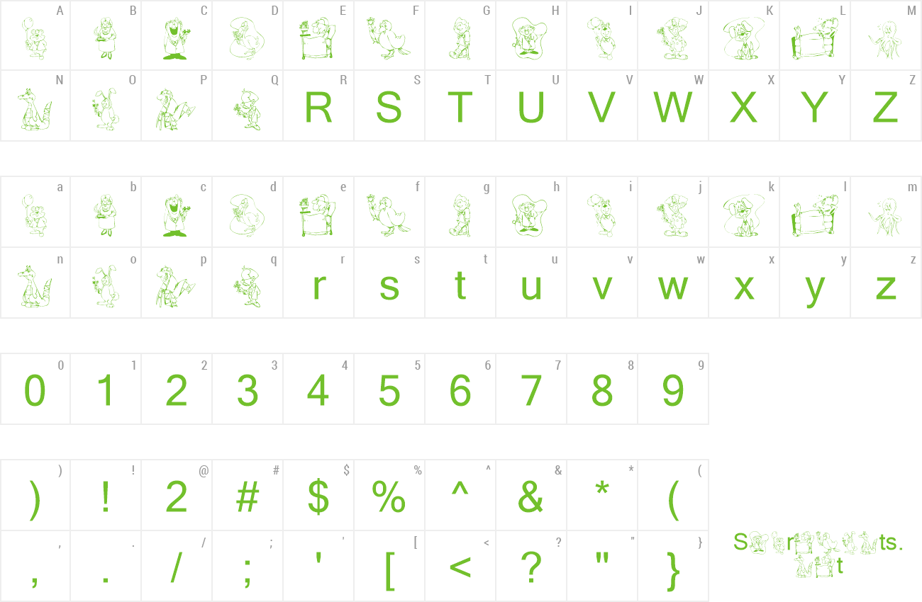 Font KR Get Well Dings preview